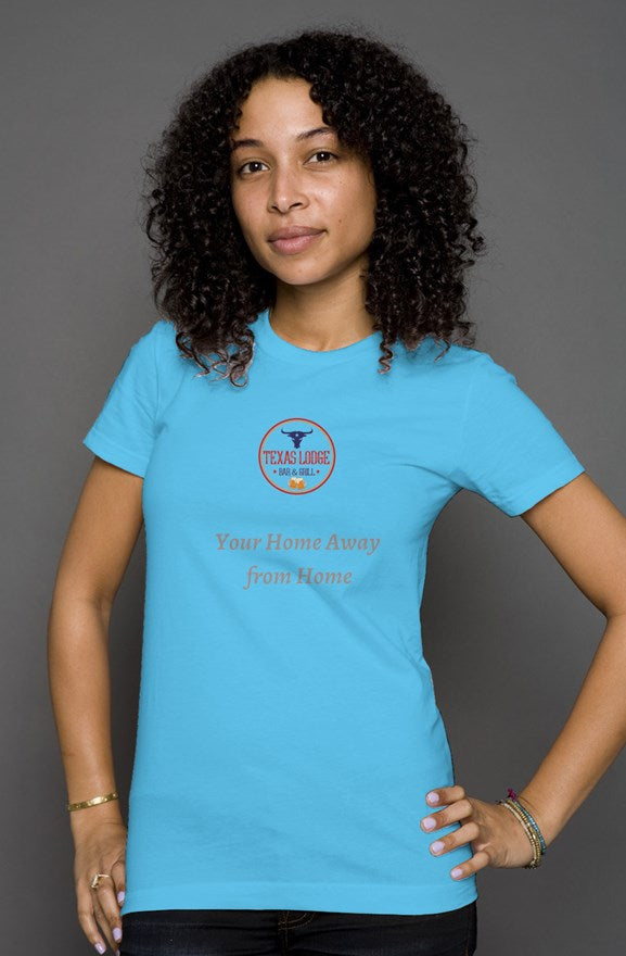 women Turquoise t shirt Home Away 